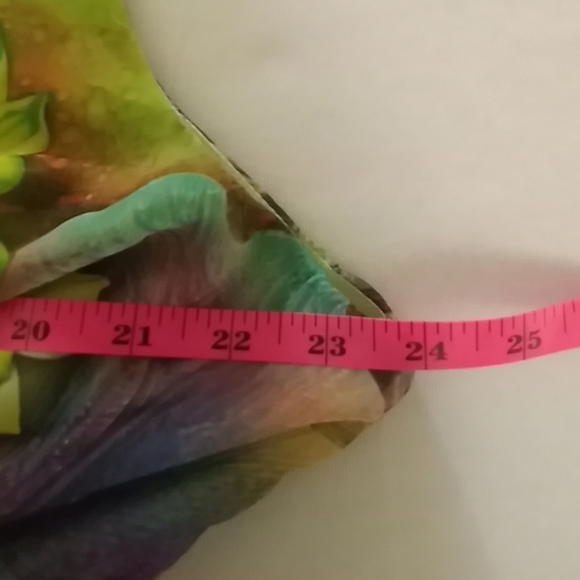 Fairycore Whimsical Sheer Layered Ruffled Floral V Neck Flowy Cottagecore Dress - Picture 6 of 8